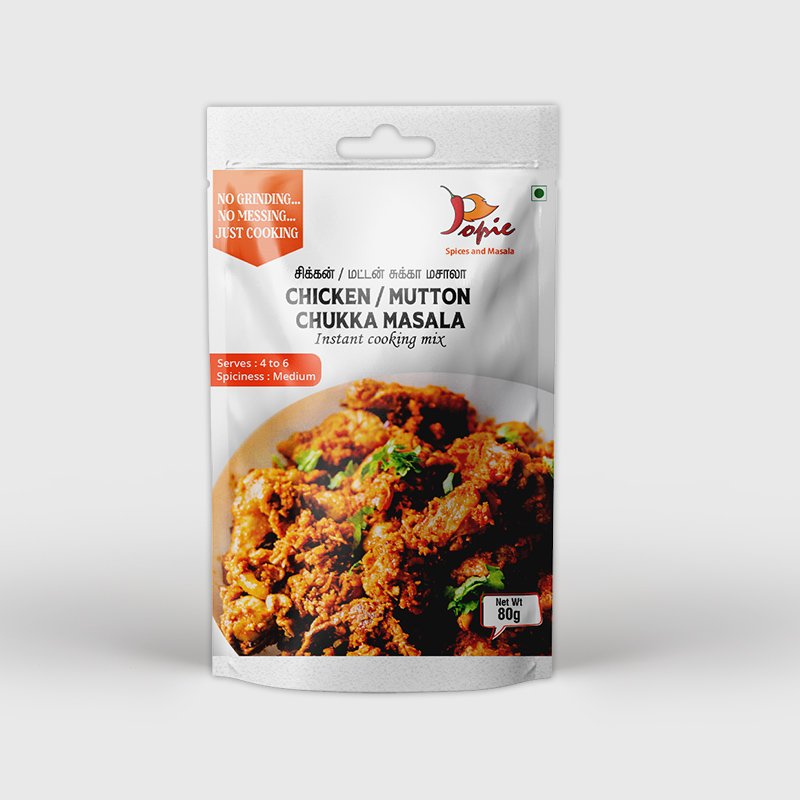 Chicken Mutton Chukka Masala 80g – Popie Masala